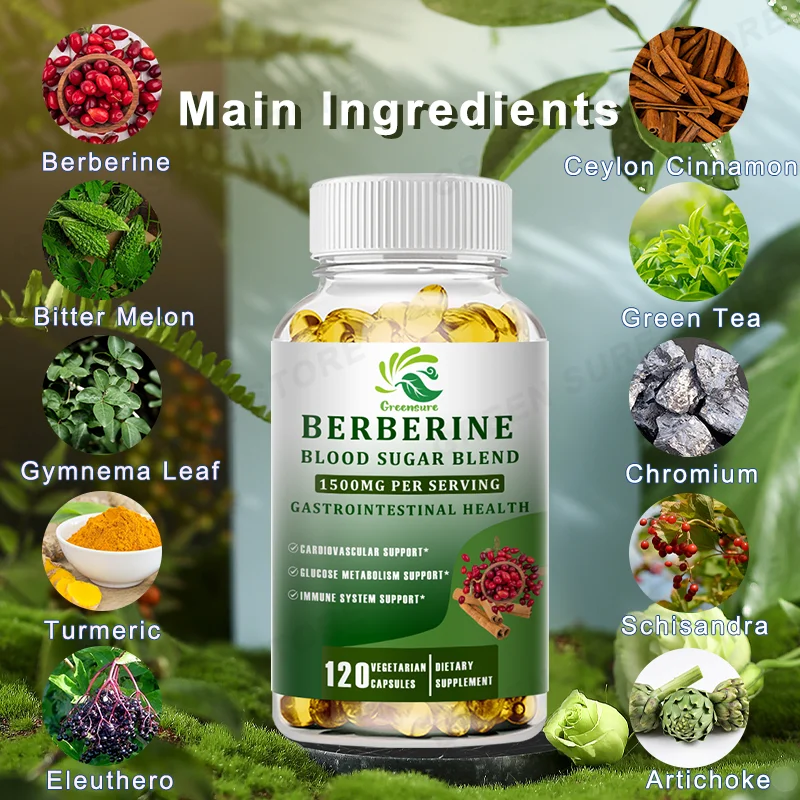 GREEBSUER Berberine for Metabo - Berberine Hcl Capsule recension och pris