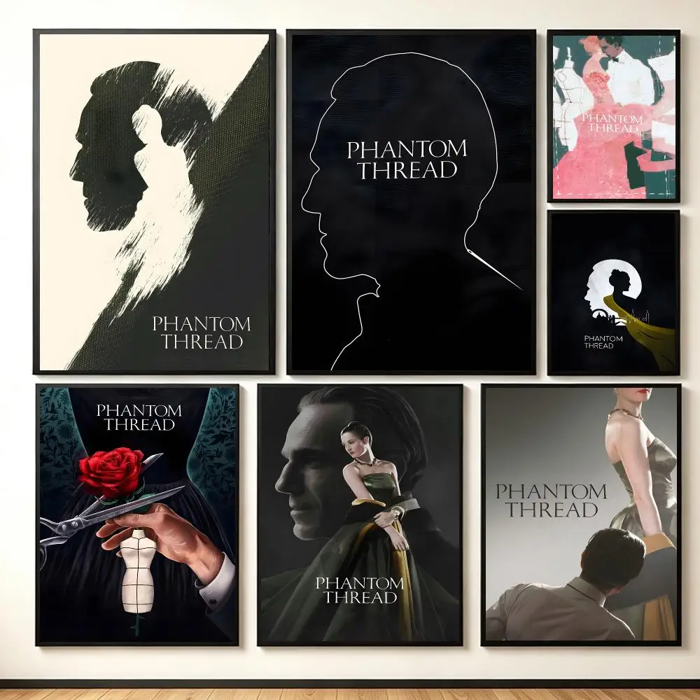 Period Drama P-Phantom Thread Poster Lightweight Self‑Adhesive PP Wall Decal for Study Living Room Bedroom Decor Gift