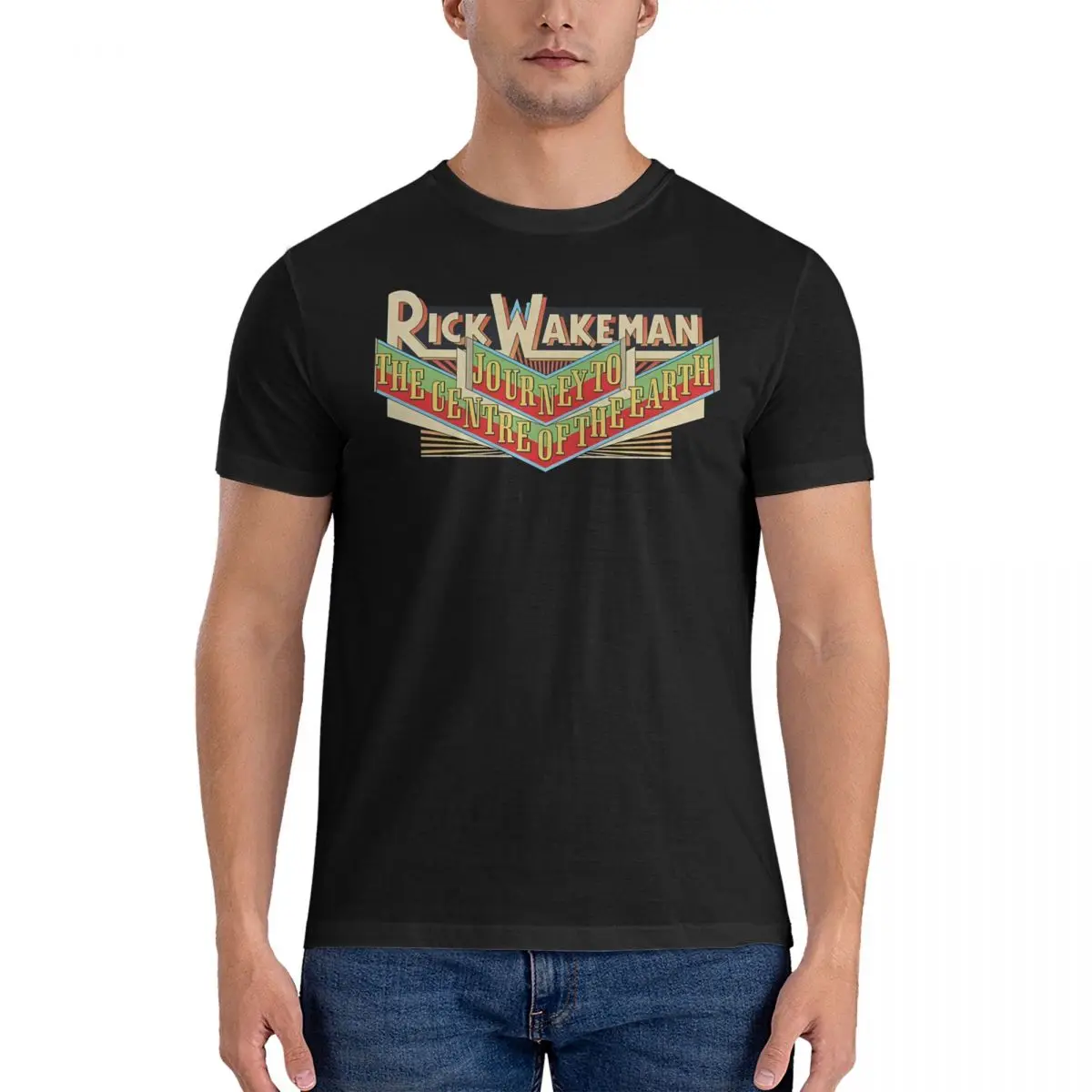 Remarkable T Shirts for Men Pure Cotton Vintage T-Shirt O Neck Rick Wakeman Tees Short Sleeve Clothes Birthday Present