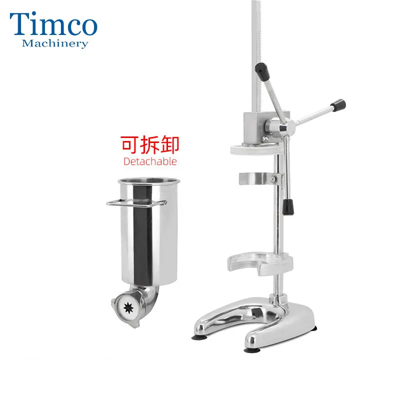 TIMCO Manual Spanish Churro Maker 2L Small Commercial Stainless Steel Churros Making Machine Homemade Churros Filler Machine