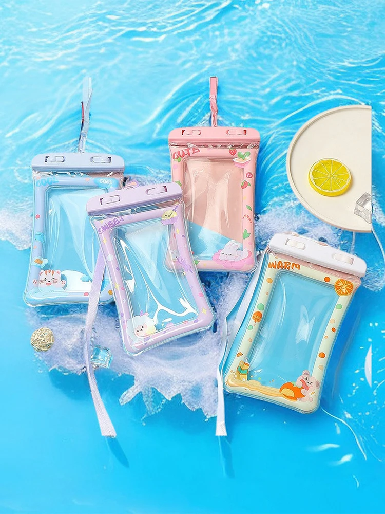 Pochette étanche pour téléphone, dessin animé, dérive, plongée, natation, sac sec sous-marin, housse pour téléphone, Sports aquatiques, plage, piscine, ski