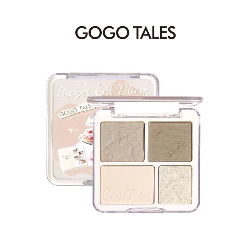 ゴーゴーダンス 四色コンターマットサイドノーズシャドウ オールインワンパレット フェイスブライトニング ポータブル 手頃な価格 学生 女性向け