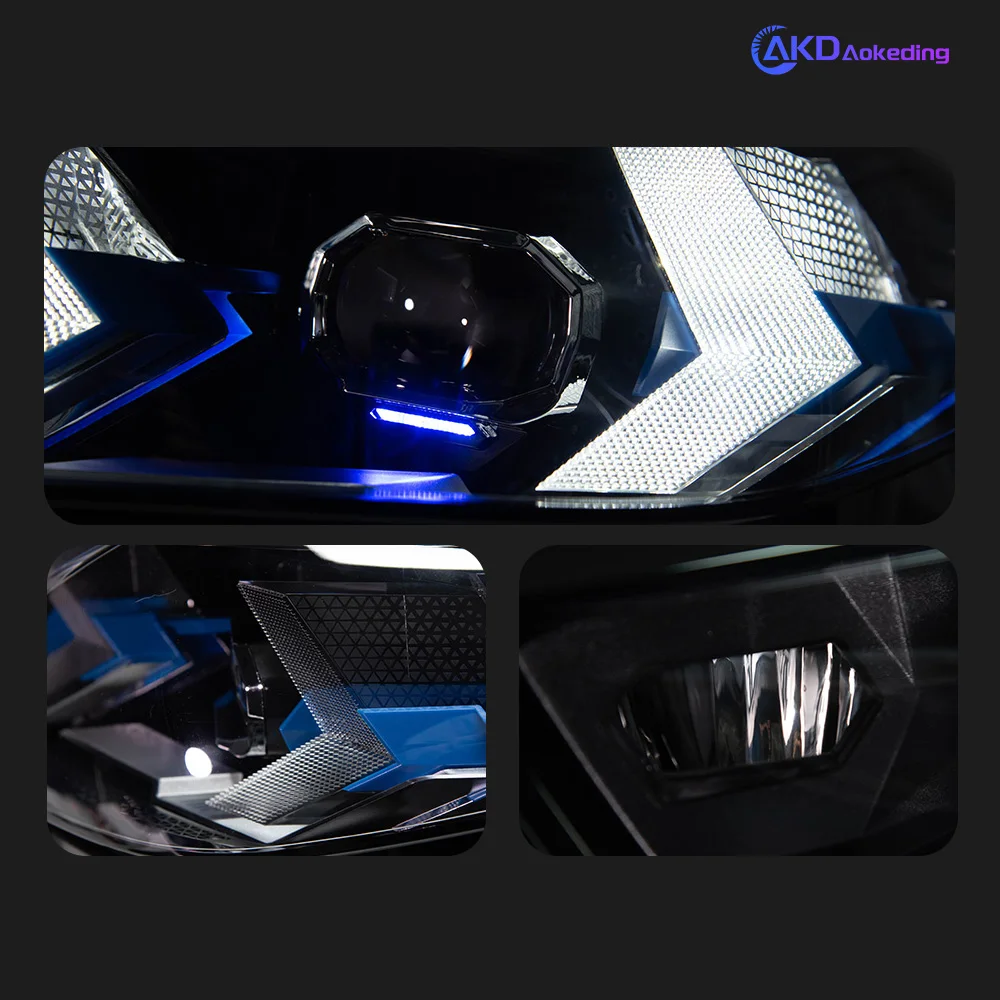 أضواء السيارة لسيارات BMW X5 X6 LED عدسة العرض الأمامية 2019-2022 G05 G06 Lci جديد رئيس مصباح إشارة الجبهة اكسسوارات السيارات