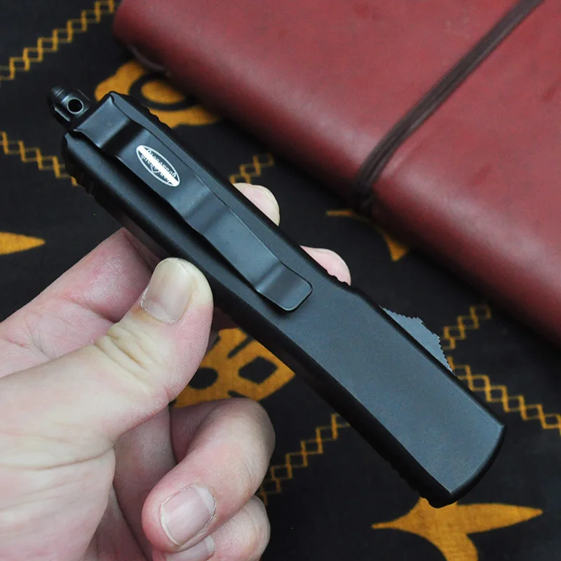 مايكرو UTX UT 85 سلسلة OTF TechKnife Ultra M390 شفرة التخييم في الهواء الطلق الدفاع عن النفس سكاكين الجيب مقبض ألمونيوم باستخدام الحاسب الآلي أدوات EDC