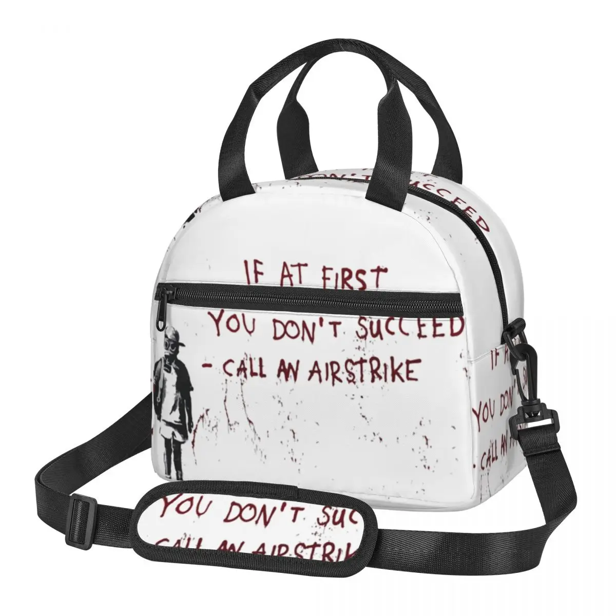 

Бэнкси If At First You Dont Succeed Call An Airstrike Сумки для обеда Bento Box Сумки для обеда Сумки для пикника Термосумка для женщин Школа