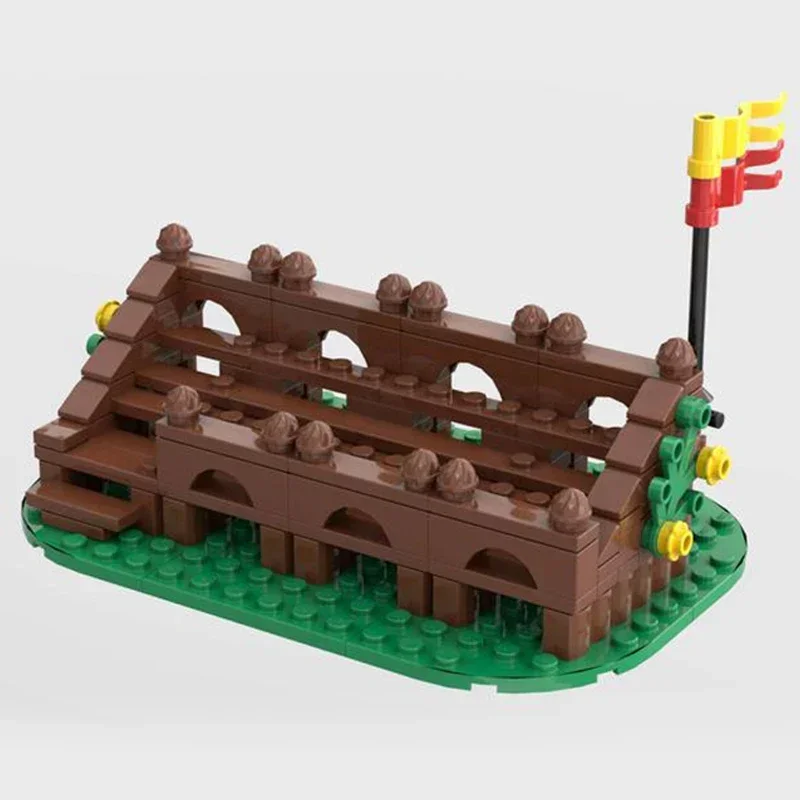 Castillo Medieval modelo Moc, ladrillos de construcción, tecnología de torneo de Caballeros León, bloques modulares, regalo, juguete de Navidad, conjunto DIY de montaje