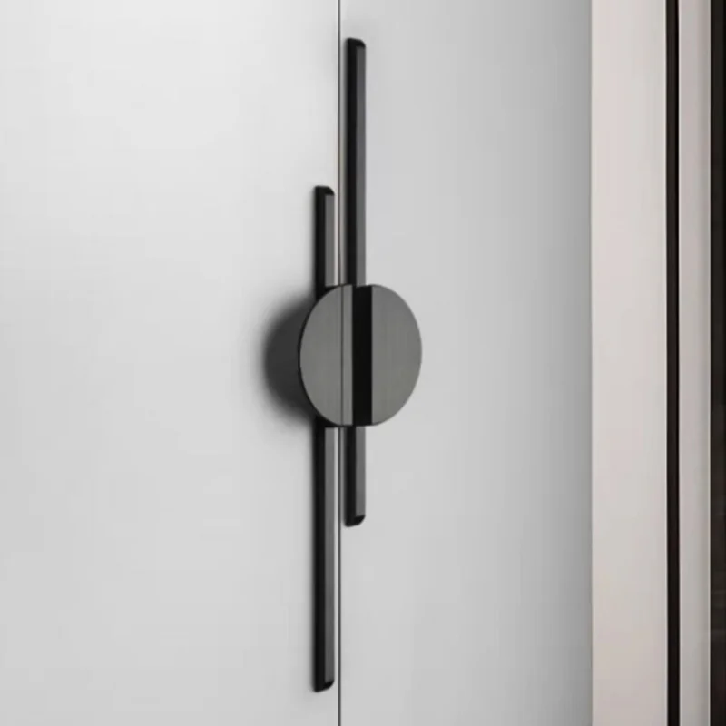 Modern Simple Black Round Counter Cabinet Door Pulls Drawer Knobs Furniture Handles Kitchen Cupboard Door Handles Hardware