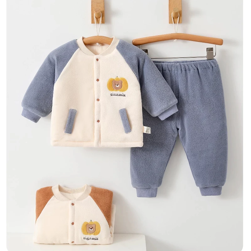 

Baby Cotton Coat Baby Cotton Padded Coat Suit Autumn and Winter Quilted Thickened Thermal Outdoor Clothes