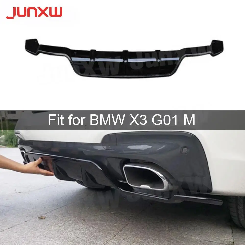 

Carbon Fiber Rear Bumper Lip Diffuser Add on for BMW X3 G01 M Sport 2018-2020 ABS Rear Splitters Flaps Apron Car Style