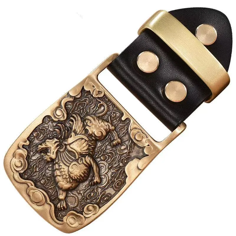 2026 Men's belt buckles, solid pure copper leather belt buckles, belt buckles, belt accessories, and various styles