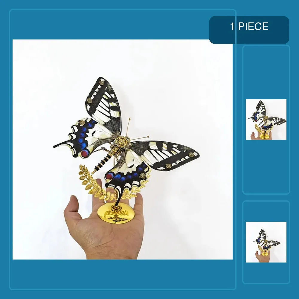 Butterfly 3D Puzzle Metal Model Kit Cyberpunk Mechanical Insects DIY Assembly Toy for Adults Kids Gift