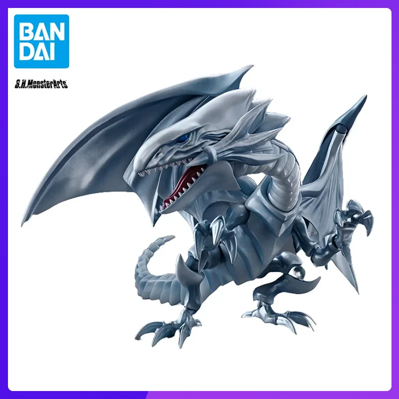 

In Stock Bandai S.H.MonsterArts Duel Monsters Blue Eyes White Dragon Original Anime Figure Model Toys Boy Action Collection Doll