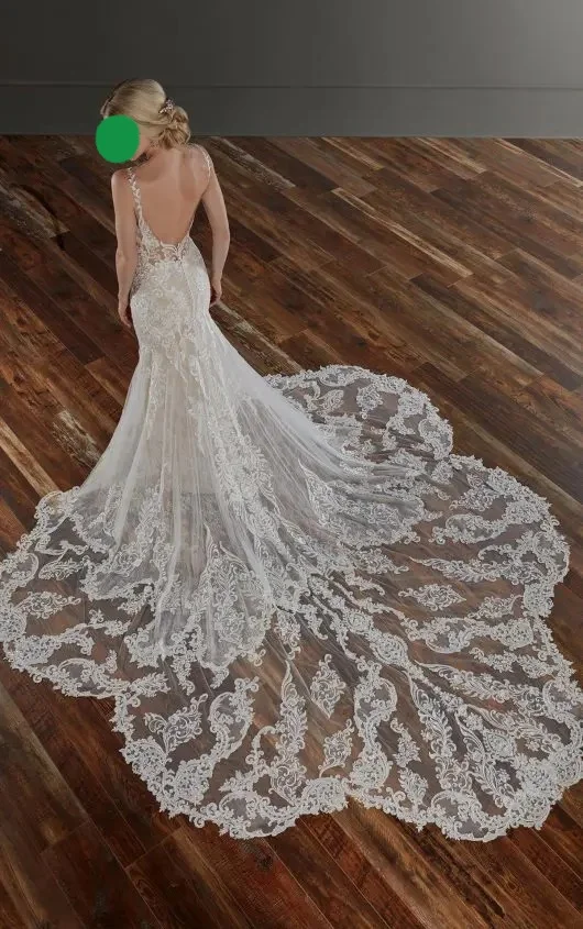 Customized 2026 Wedding Elegant  Fishtail Skirt Wedding V-neck Strap Design Lace Decal Decoration Long Tail vestido de Novia