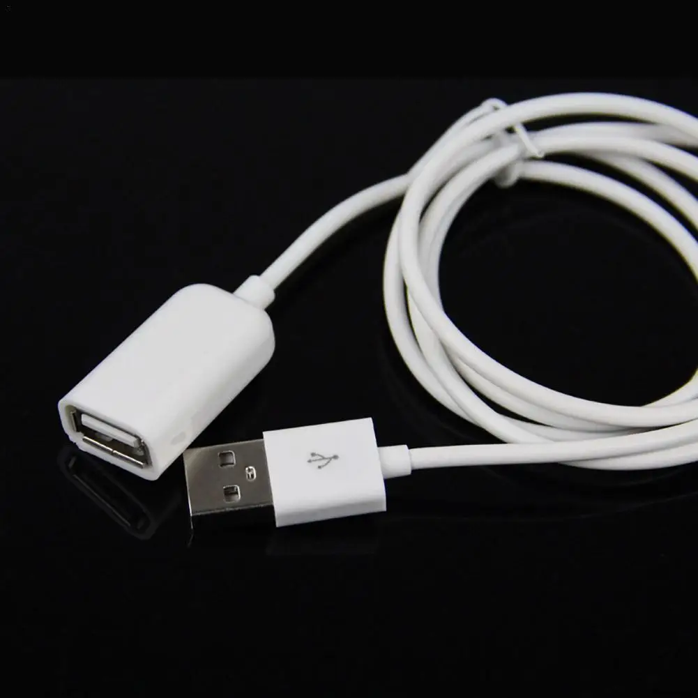 Przedłużacz USB A męski na żeński M / F Biały około 100 cm Przedłużacz USB2.0 A męski na żeński istniejące kable USB A/B