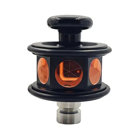 2025 새로운 구리 도금 360 학위 프리즘, Trimble 일본 토탈 스테이션 용 금속 프리즘 어댑터가있는 5/8 