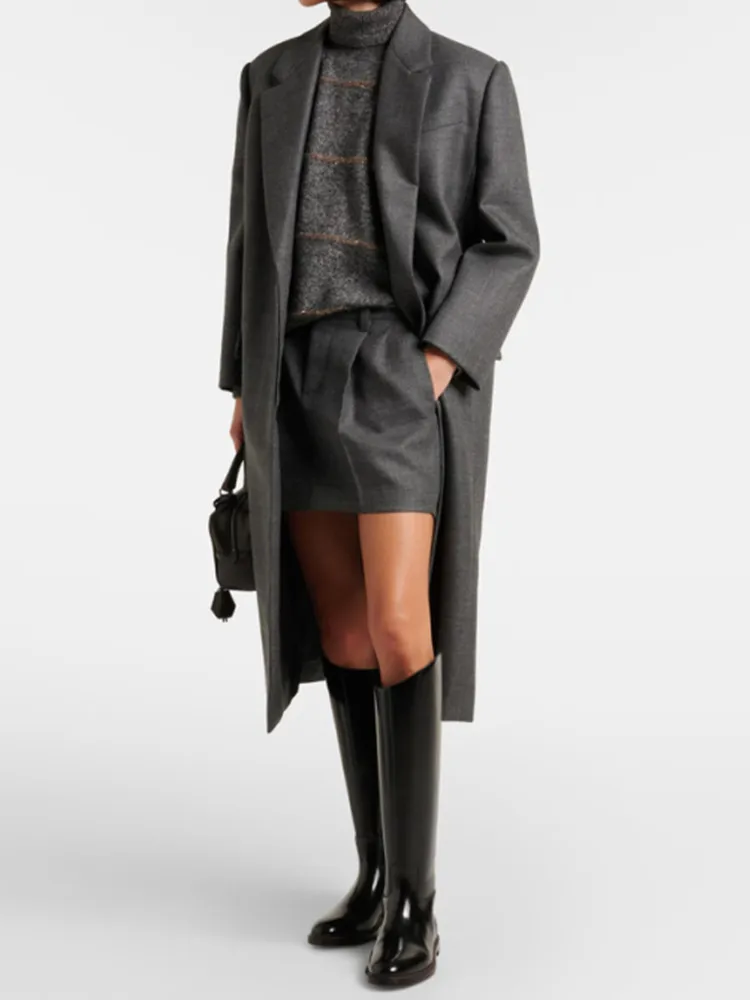 

Ladies' Autumn and Winter Flat Knee High Women's Boots with Round Toe, Low Heel, and Midsole, Ladies' Oversized Knight Boots