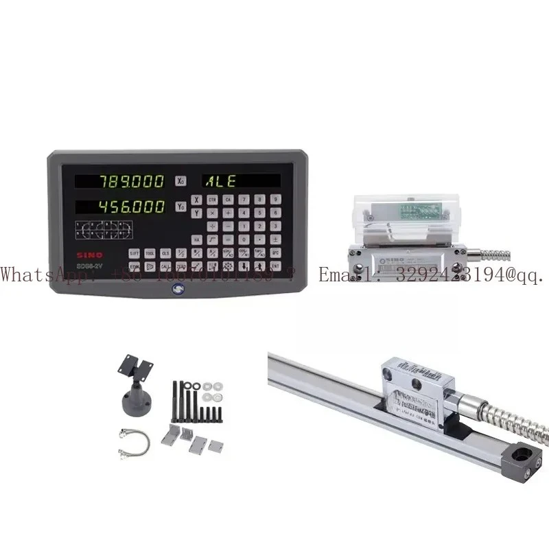 SINO SDS6-2VF 2 Axis DRO Readout Systems Glass Linear Scale Encoder DRO Kit KA300 Digital Grating Ruler for milling machine