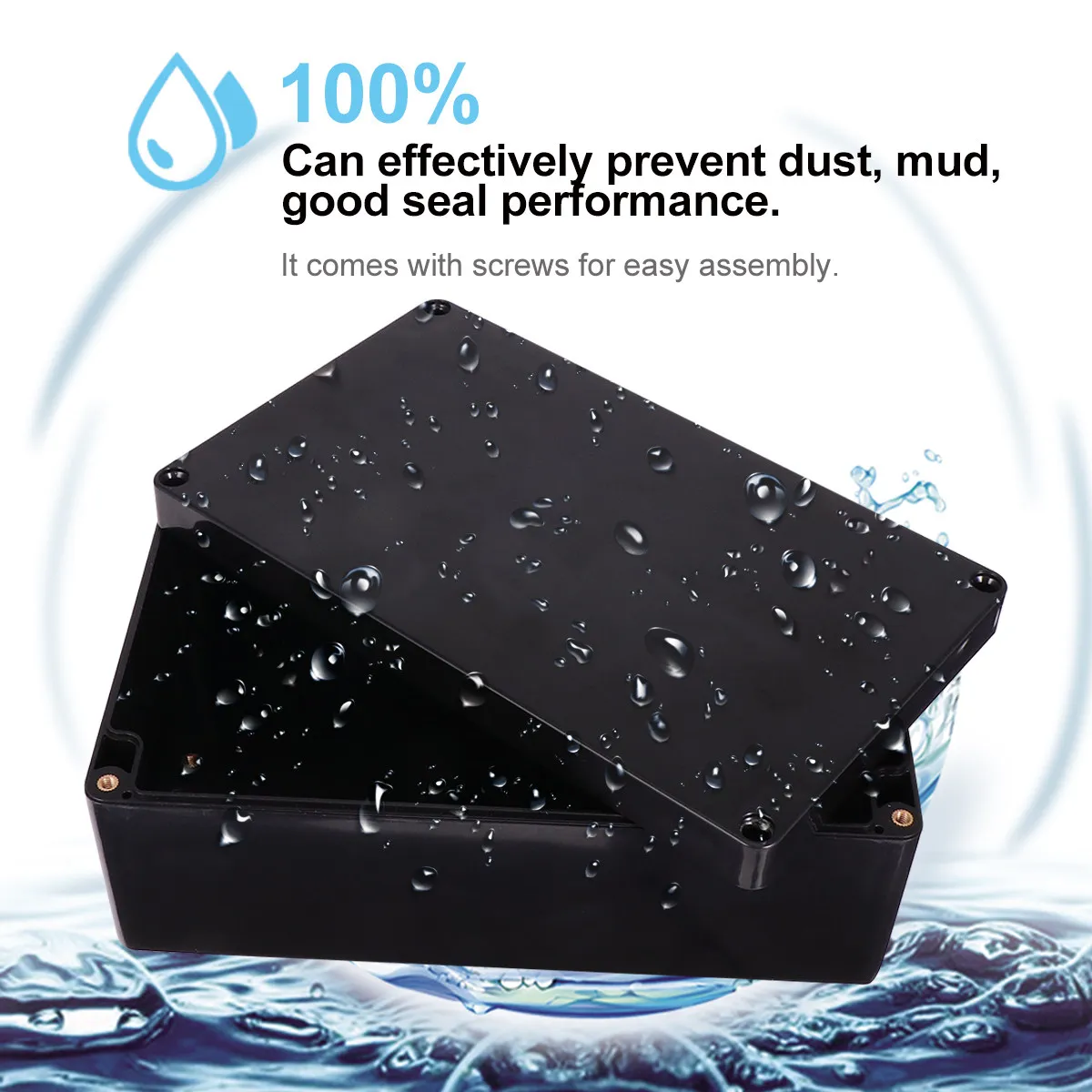 1Pcs High-Durability Plastic Waterproof Junction Box for Power Supply Amplifier Student Projects Sealed Outdoor Electric