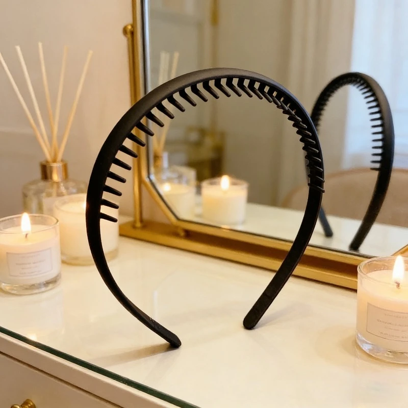 

Simple Colorful Matte Toothed Hairbands Broken Hair Finishing Headband Outdoor Daily Wear Hair Hoop Fashion Hair Accessories