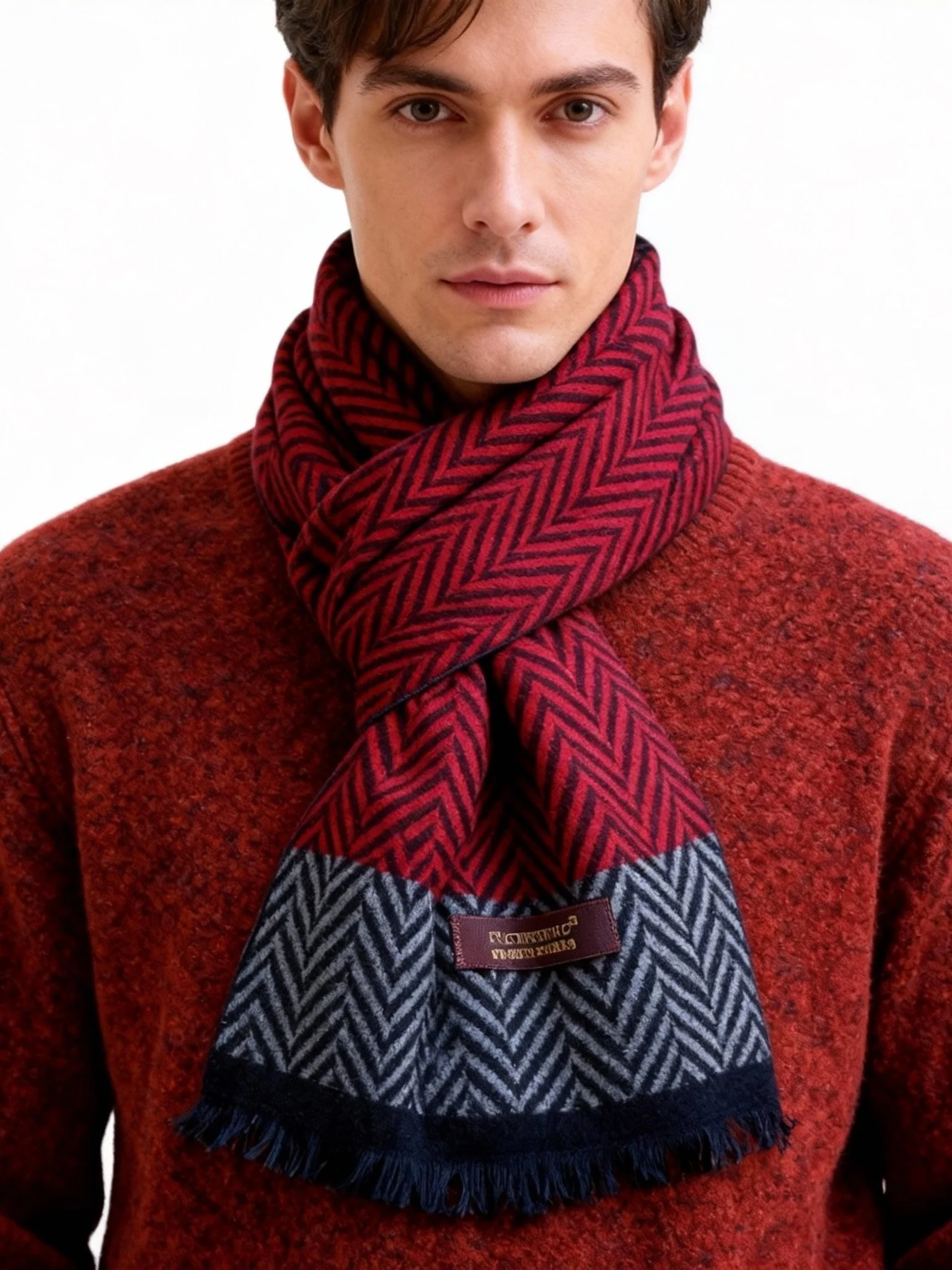 nouvelle-Echarpe-en-soie-velours-dujineng-chaude-et-Epaisse-a-pompons-automne-hiver-style-business-double-face-motif-geometrique