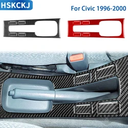 For Honda Civic 1996 1997 1998 1999 2000 Coupe Car Accessories Carbon Fiber Interior Handbrake Panel Trim Sticker Modification