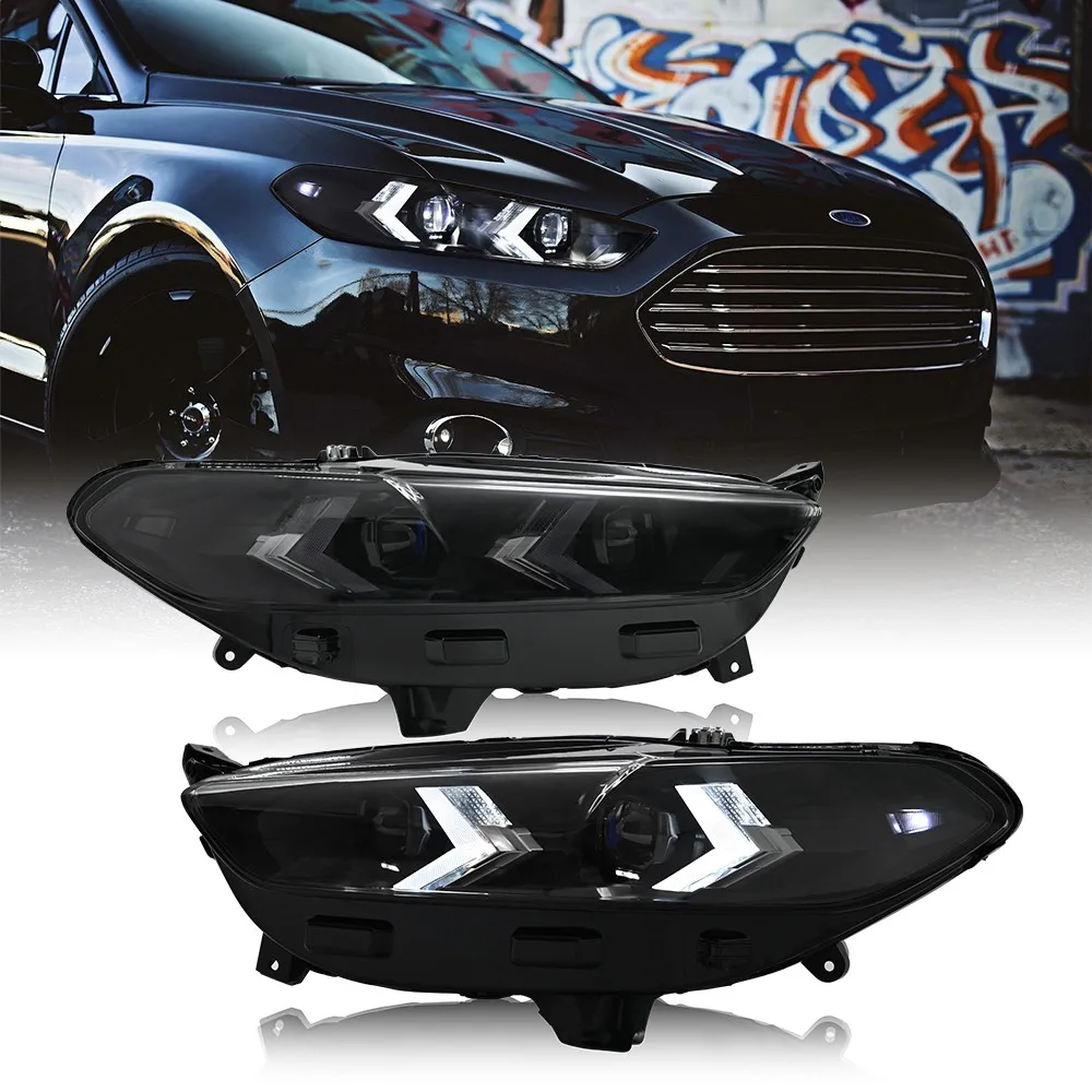

Projector LED Headlights For 2013-2016 Ford Fusion Sequential Signal DRLHeadlamp