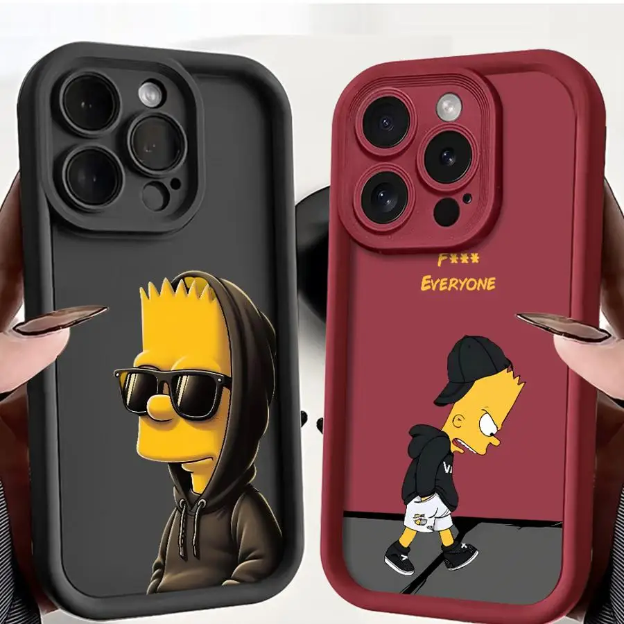 حافظة هاتف ديزني كول سمبسنز بارت لهاتف آيفون 16 13 12 11 15 14 Plus Pro Pro Max 13 12 Mini X XS Max XR 7 8 SE