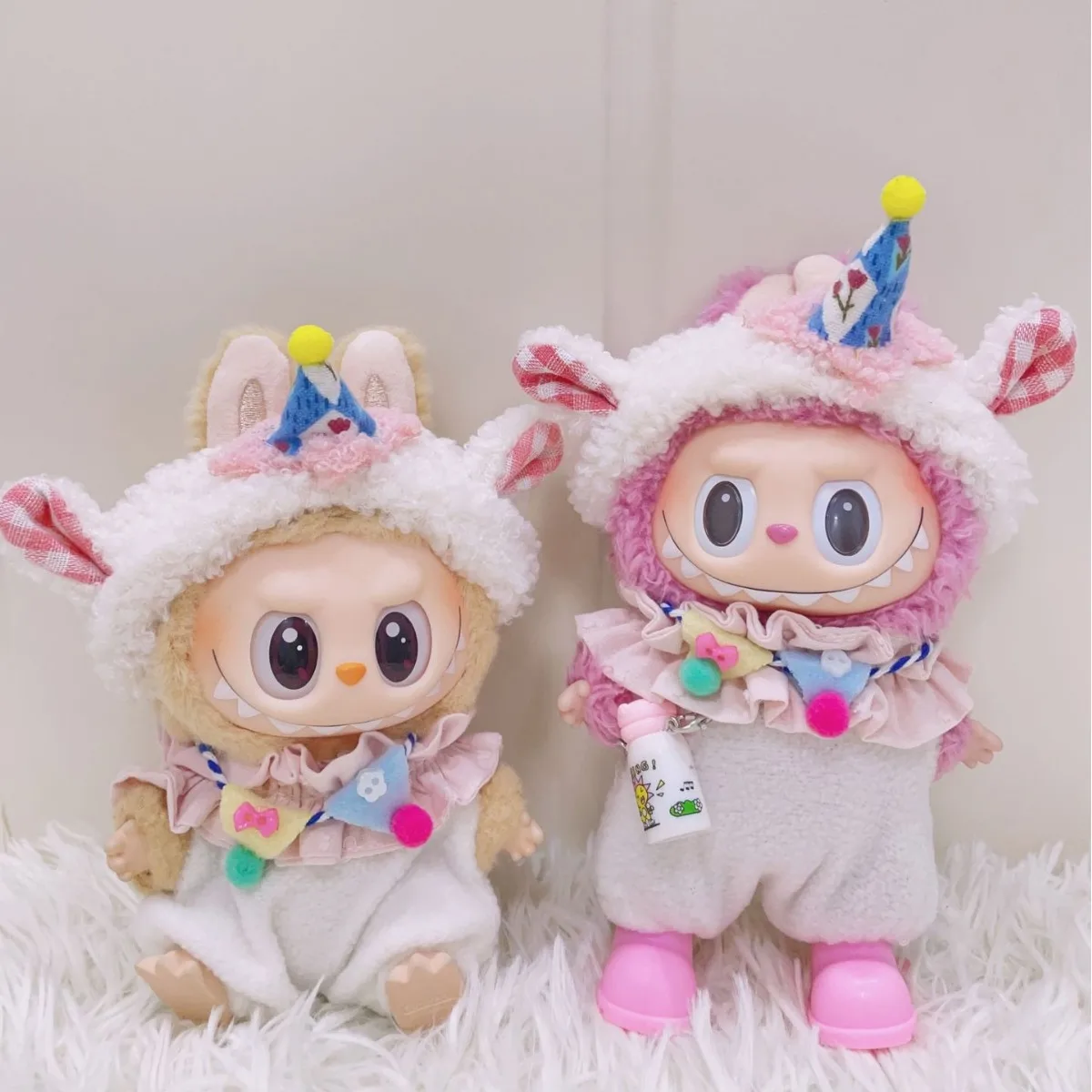 

17cm Labubu Doll Clothes 1st-3rd Gen Pendant LABUBU Lamb Set Wholesale Doll Outfit Accessories Cute Doll Clothing For Korea Kpop