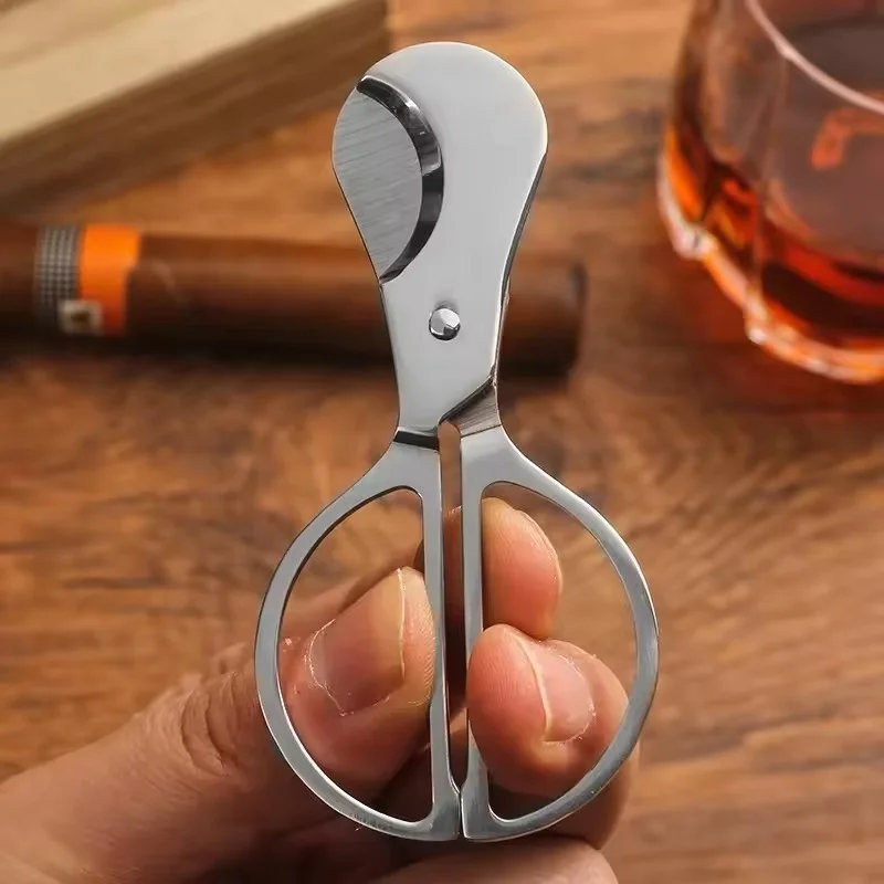 Portable Cigar Knife Cutter Cigar Cutters Scissors Knife Stainless Steel Head Guillotine Smoking Cigar Cutting Tool Accessories