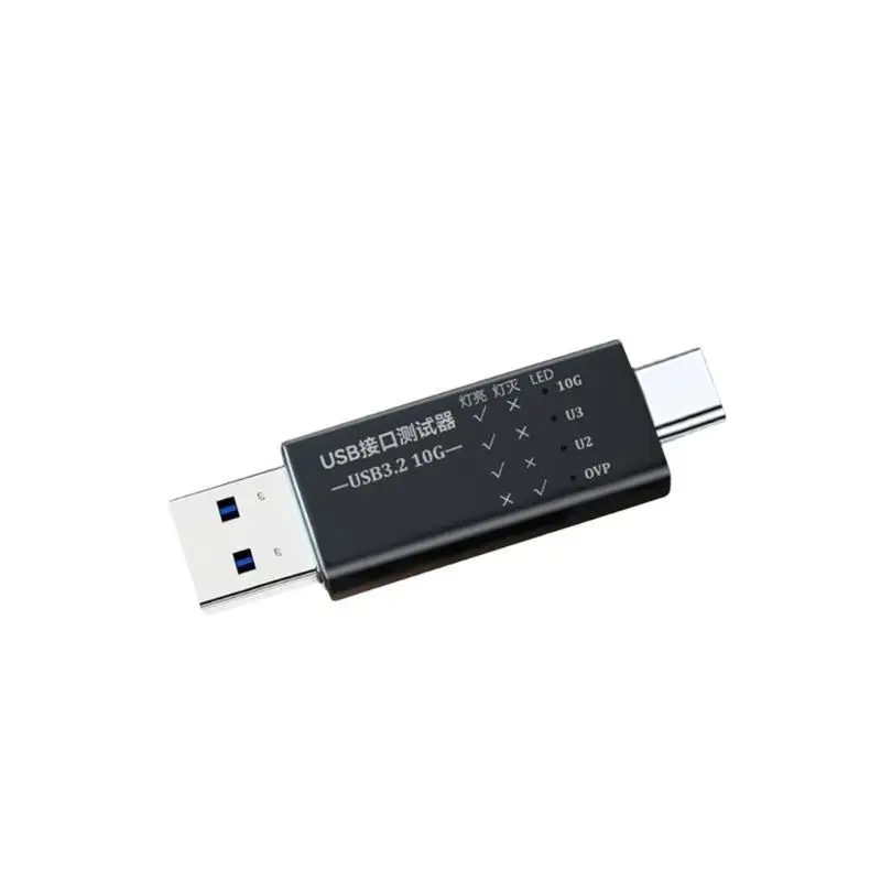 652F Type C to USB 3.2 Interfaces Tester with LED Screen for Voltages and Current