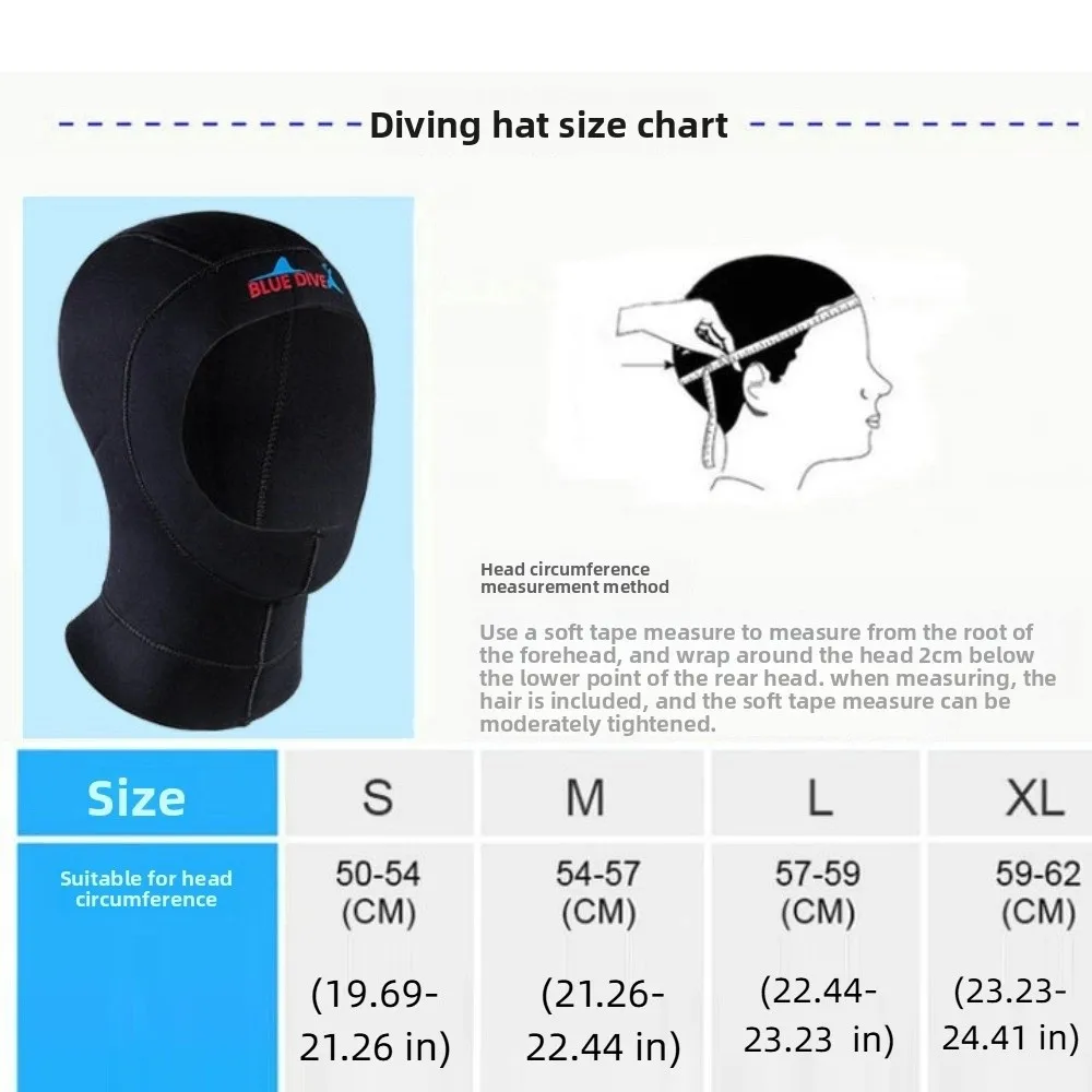 الكلوروبرين المطاط الغوص سماعات رشاقته تصميم مقنعين الغوص القبعات الشمس حماية الدافئة الغوص السباحة القبعات الغوص العميق