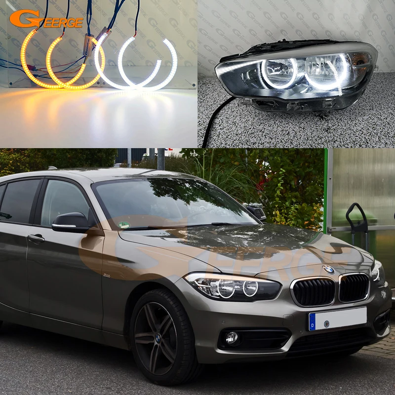 

For BMW 1 SERIES F20 F21 Ultra Bright A/W Switchback Day Light Turn Signal LED Angel Eyes Kit Halo Rings Car Accessories