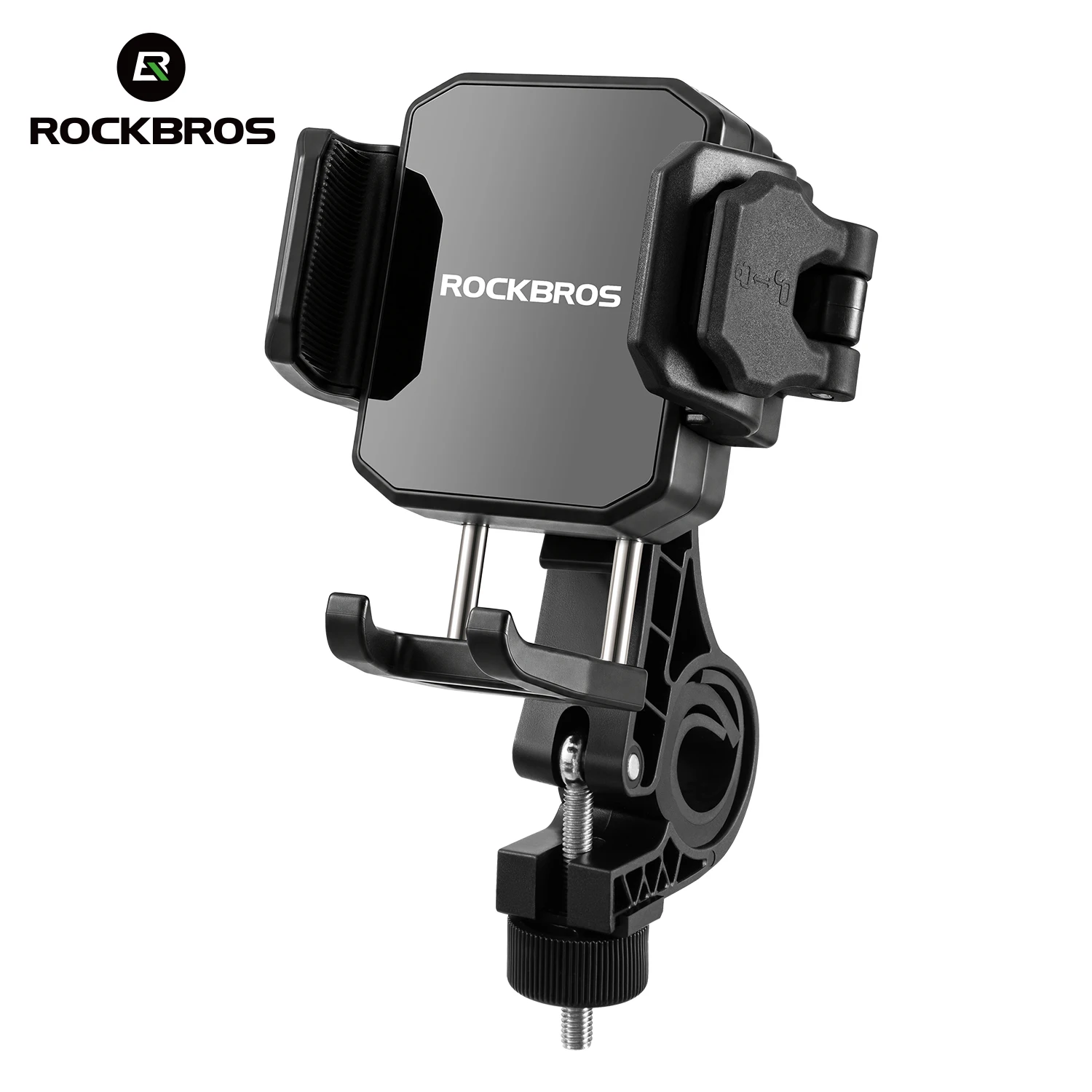 ROCKBROS Bicycle Phone Holder Shock‑Absorbing Mechanical Lock 4.7-7.2 inch Mobile Phone Motorcycle Electric Vehicle Stand