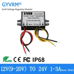 DC DC Converter 12V TO 24V 3A DC DC Boost Module 9-20V to 24V Boost Converter 12V to 24V Boost Module 12V 24V ABS Shell
