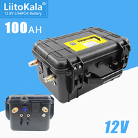 LiitoKala 12.8V 100Ah Lifepo4 Battery Pack Lithium Iron Phosphate Deep Cycle Batteries for boat motor inverter EU US Tax Fre