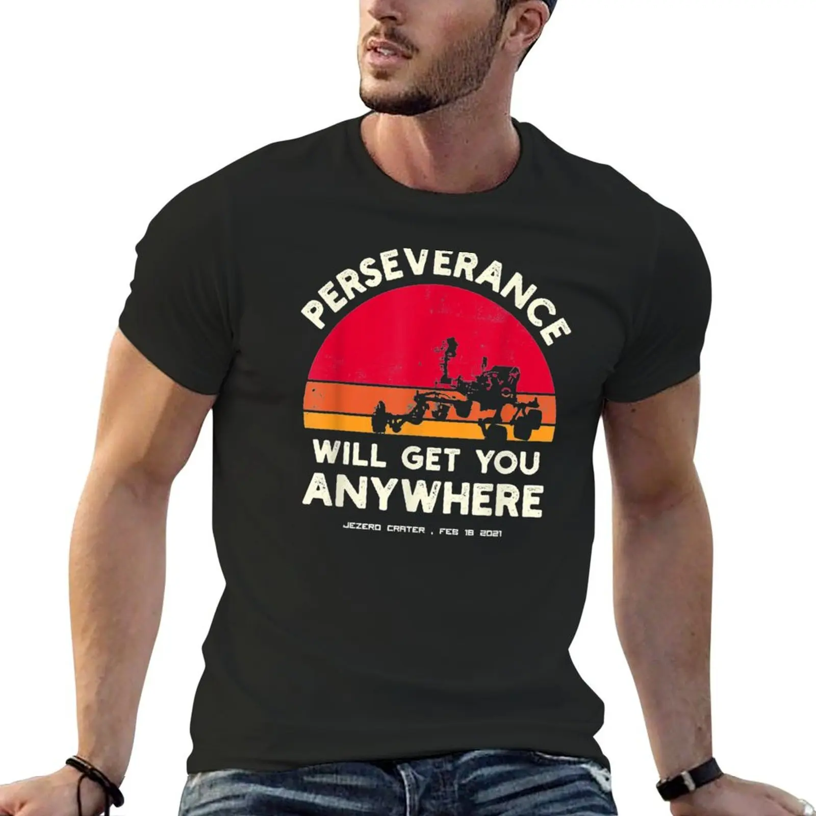 Perseverance Mars Rover Landing 2021 Mission T-shirt customizeds quick drying for a boy quick-drying men t shirt