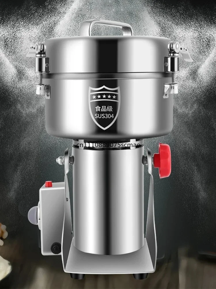 110V/220V 2500g Powder Machine Grinder Home Commercial Medicinal Herbs Cereals Spices Miscellaneous Grains Flour Grinder 4500W