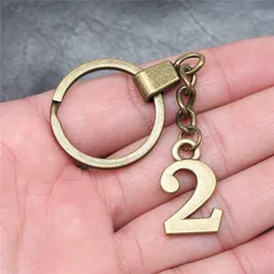 Number Keychains Findings Diy Vintage Jewelry Ring Size 30mm