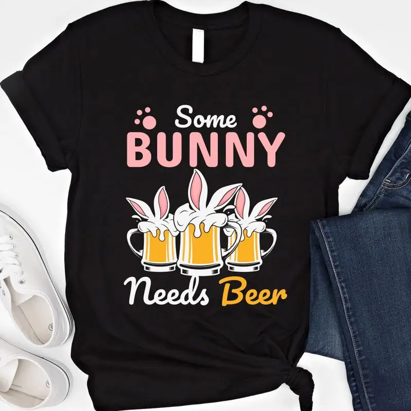 Camiseta para beber cerveza de Pascua, dulce, bebida, conejito, Alcohol, algunas necesidades