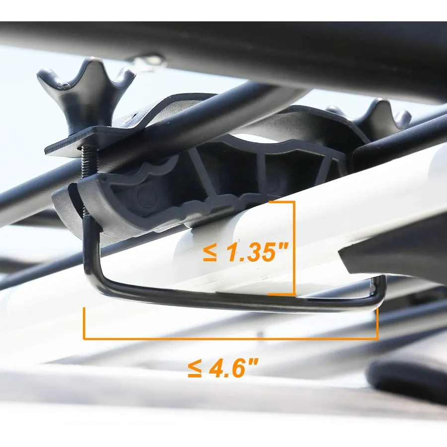 حامل شحن سلة سقف نحيف 64 × 23 × 4 مع بناء فولاذي عالي التحمل لآمن للسيارات على السطح العلوي R #2