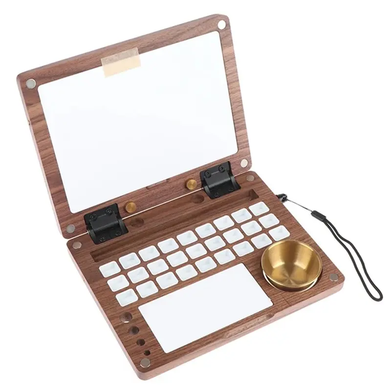 

AAAF Watercolor Paint Box In Foldable Wooden Design With Strap For Outdoor Painting For Outdoor Sketching