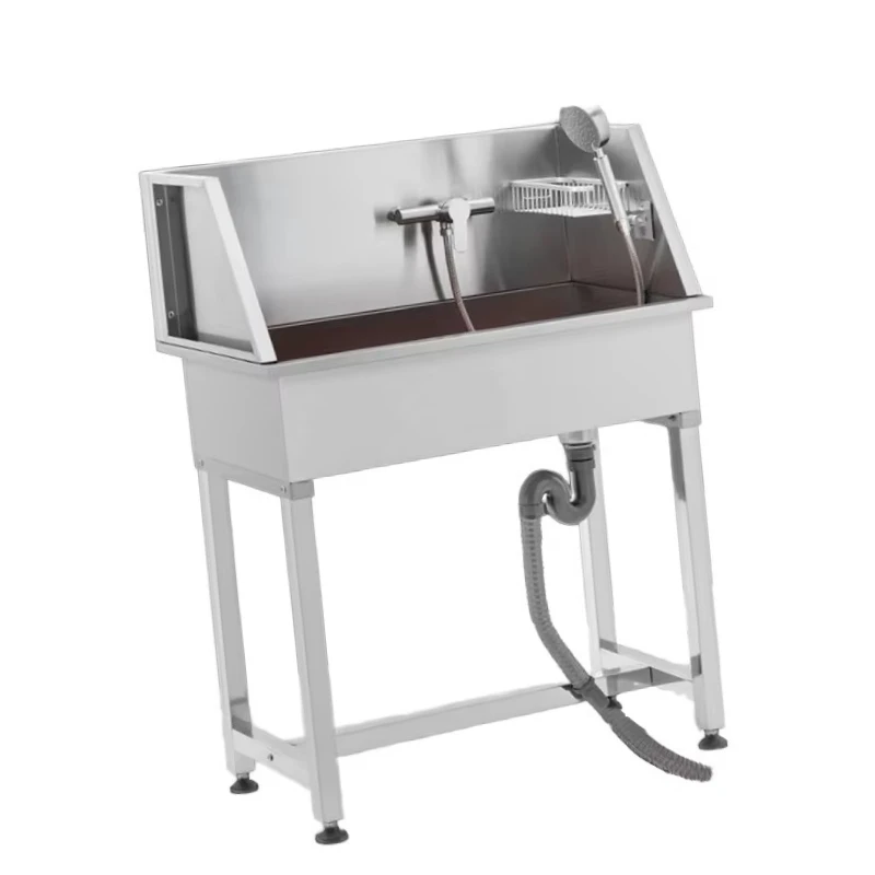 

Eco-friendly Multifunctional Stainless Steel Dog Bathing Tub Petsafe Spa & Grooming Station With Pet Shower Brush