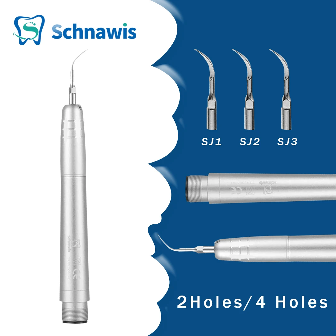 

2Holes/4 Holes Dental Ultrasonic Air Scaler Handpiece 3 Tips Air Scaling Polishin Tools Teeth Whitening Cleaner