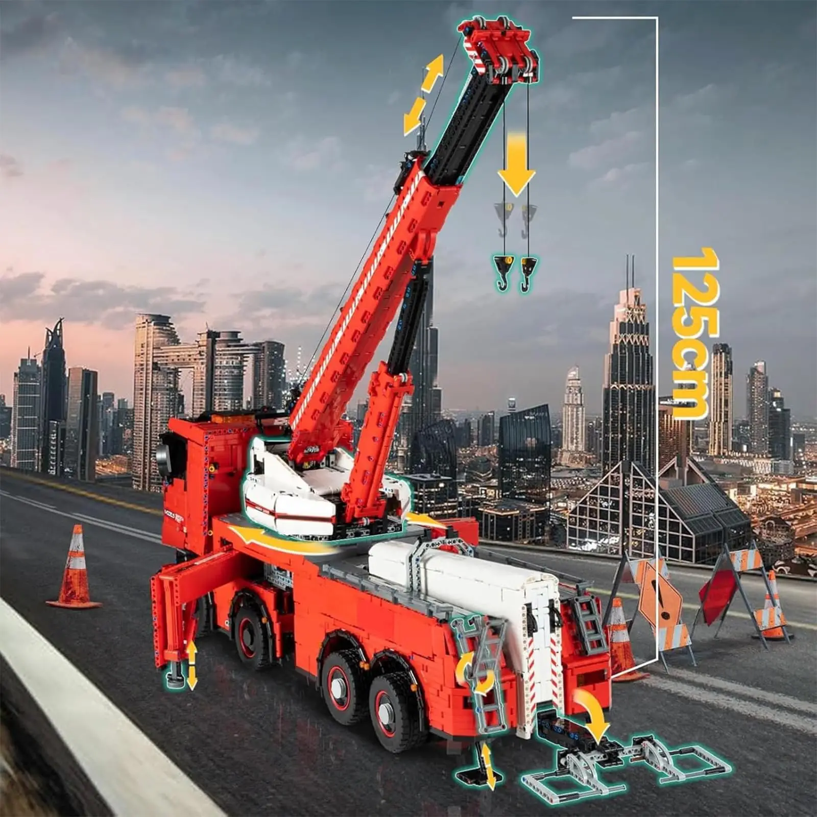 قالب الملك 19008 التقنية سيارة بنة التحكم عن بعد سحب نماذج من الشاحنات الجمعية سيارة ألعاب الطوب الاطفال هدية الكريسماس #4