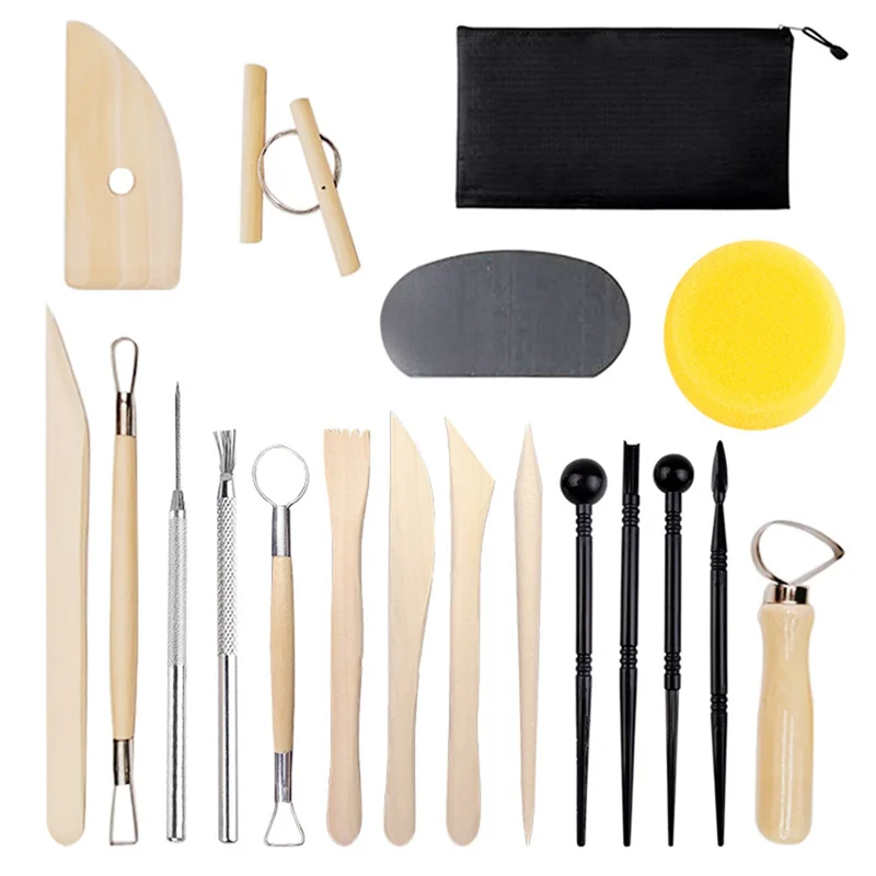 ABGG-Coltello da intaglio in argilla morbida Strumenti per la produzione di argilla Strumenti per ceramica in argilla per bambini Adulti e artisti Arti plastiche
