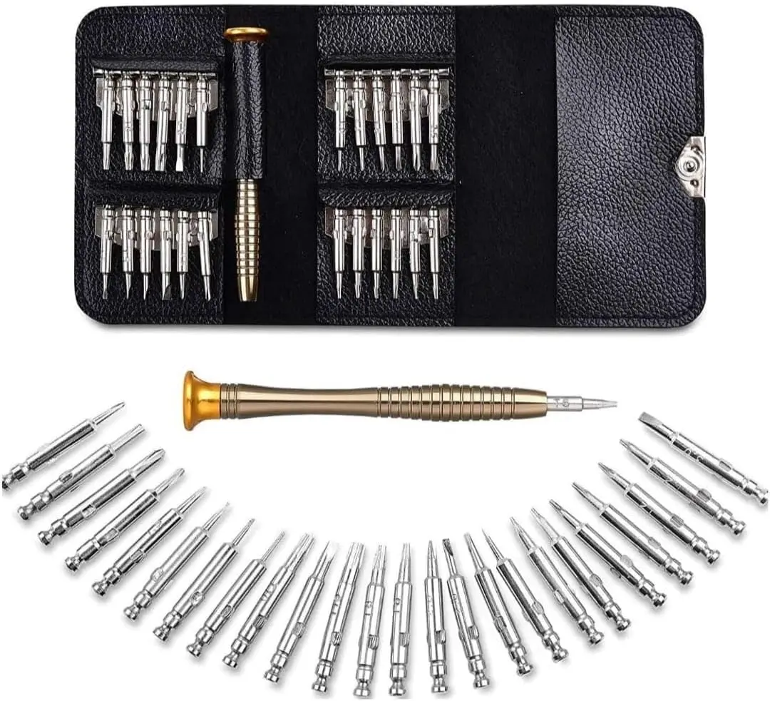 25-in-1 Präzisions-Schraubendreher-Set - Tragbares Multifunktionales Kit für Mobiltelefone, Tablets, Computer, Uhren und Kameras