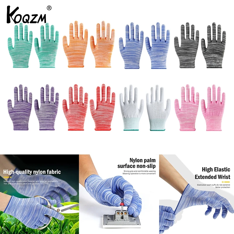 Thin Striped Non Adhesive Nylon Breathable And Wear-resistant Outdoor Work Protective Gloves