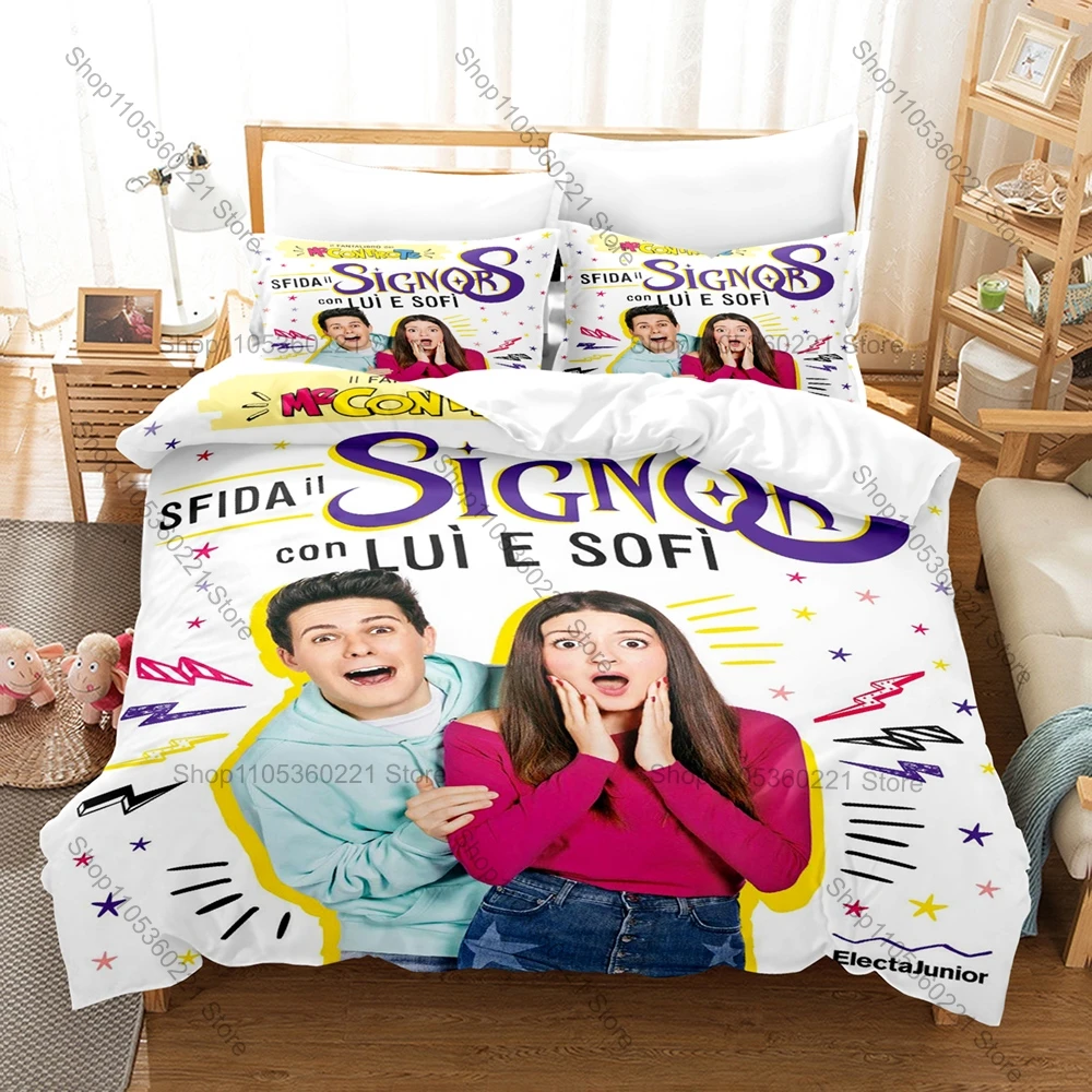 Popular Italian Kawaii Me Contro Te Bedding Set 3Pcs Printed Duvet Cover Set Kids Bedroom Decoration Twin Full Queen Size