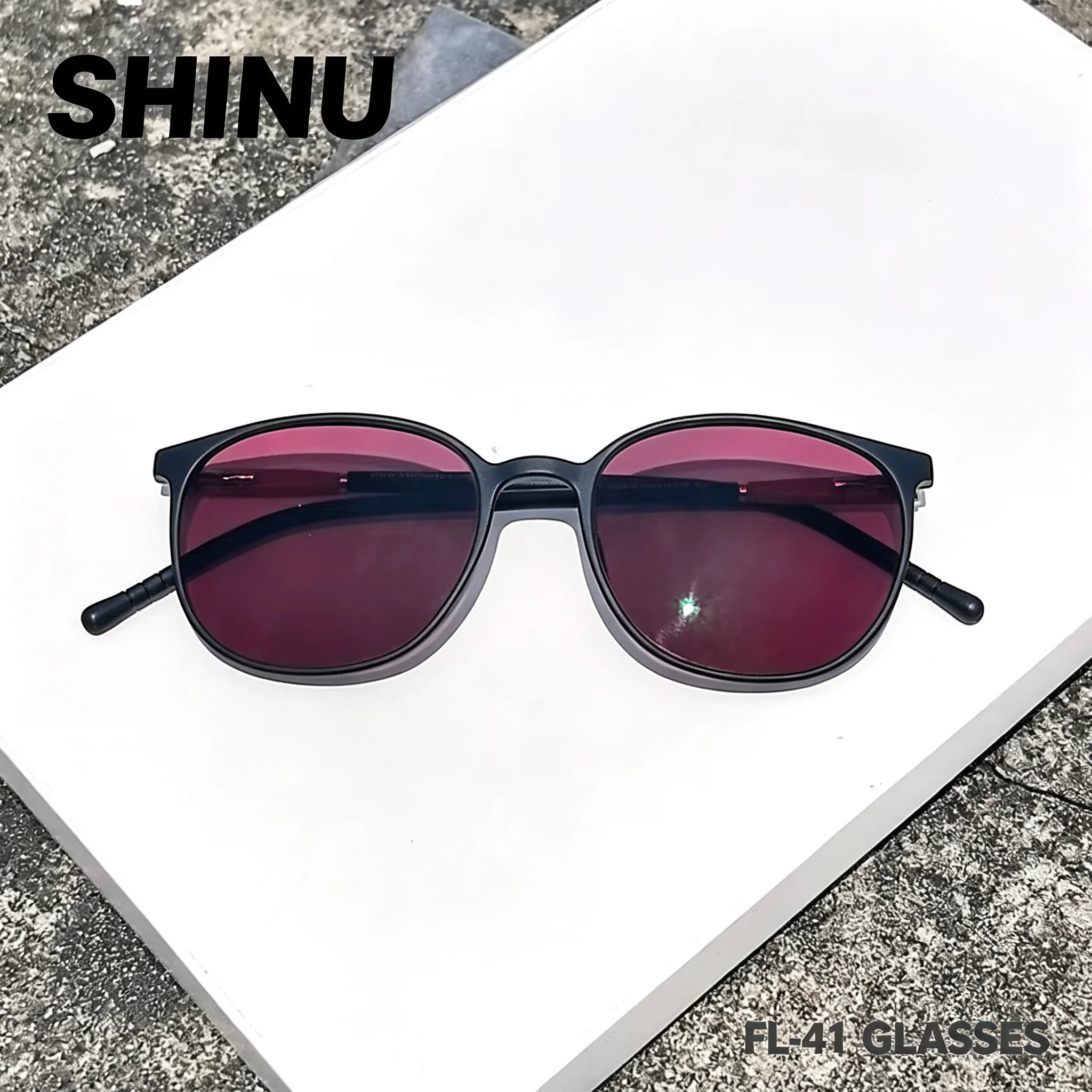 SHINU FL41 Migraine Relief Glasses Small Frame for Women Alleviate Light Sensitivity Reduce Migraine Triggers
