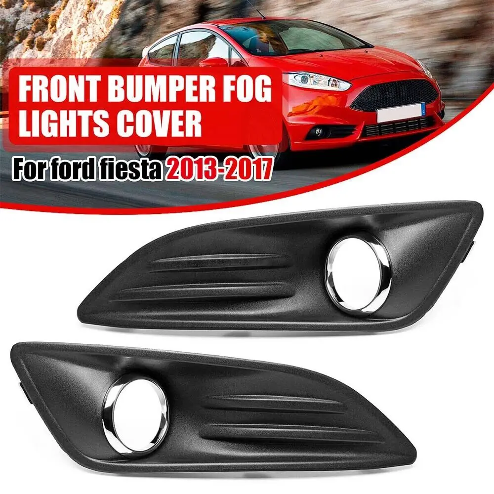 

1/2pcs Front Bumper Fog Light Lamp Cover Grille Trim For FORD FIESTA MK7 2013-2017 Exterior Parts